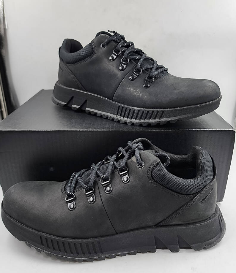 Sorel Mac Hill Lite Hiker Low Waterproof Lace-Up Sneakers Men 11 Black Round Top