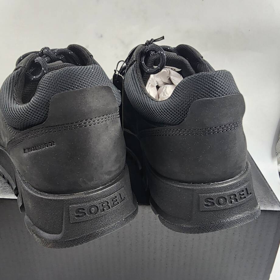 Sorel Mac Hill Lite Hiker Low Waterproof Lace-Up Sneakers Men 11 Black Round Top