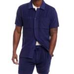 Weatherproof Vintage Regular Fit Drawstring Shorts Men's XL Navy With Pockets