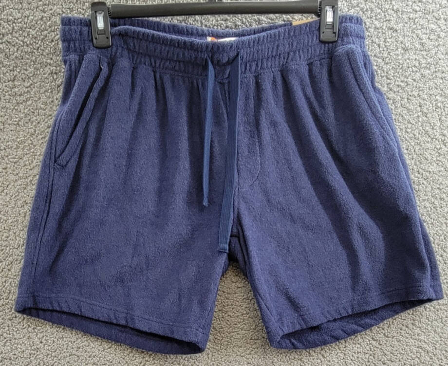 Weatherproof Vintage Regular Fit Drawstring Shorts Men's XL Navy With Pockets