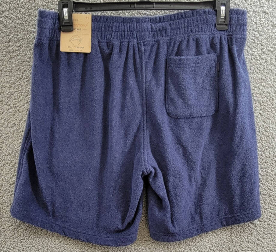 Weatherproof Vintage Regular Fit Drawstring Shorts Men's XL Navy With Pockets