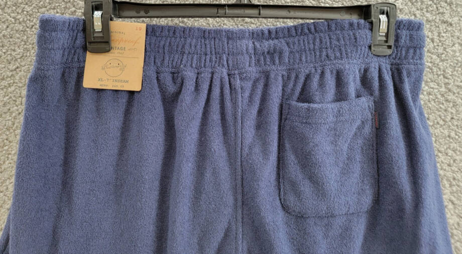 Weatherproof Vintage Regular Fit Drawstring Shorts Men's XL Navy With Pockets