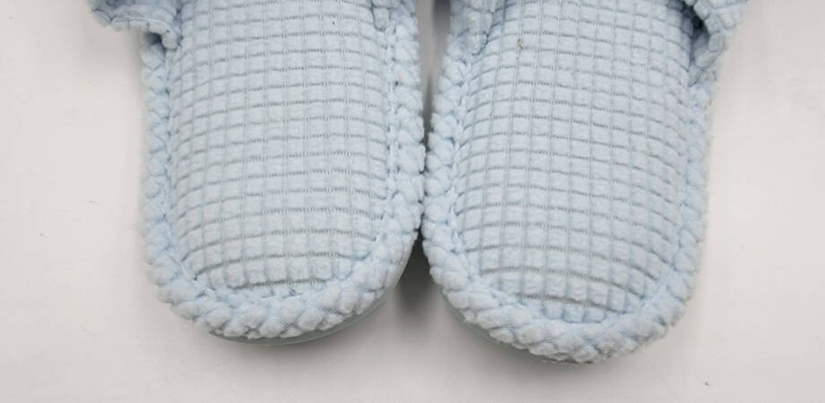 Charter Club Textured Knot-Top Slippers Women's XL 11-12 Crystallin Blue Slip On
