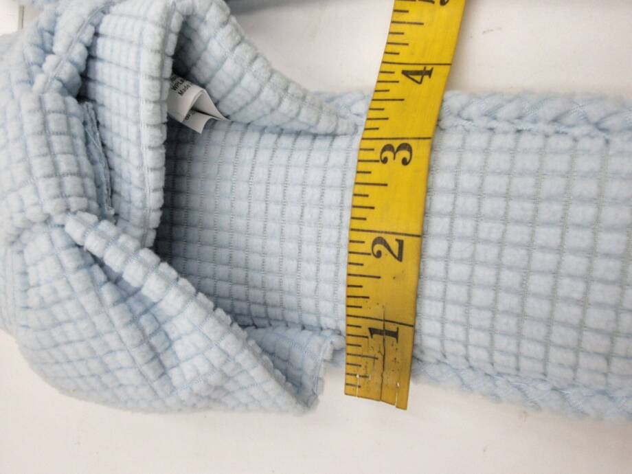 Charter Club Textured Knot-Top Slippers Women's XL 11-12 Crystallin Blue Slip On