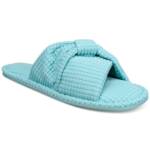 Charter Club Textured Knot-Top Slippers Women's XL 11-12 US Etched Glass Slip On