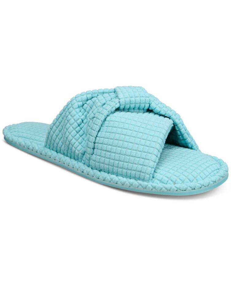 Charter Club Textured Knot-Top Slippers Women's XL 11-12 US Etched Glass Slip On