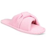 Charter Club Textured Knot-Top Slippers Women's S 5-6US Baby Shower Pink Slip On