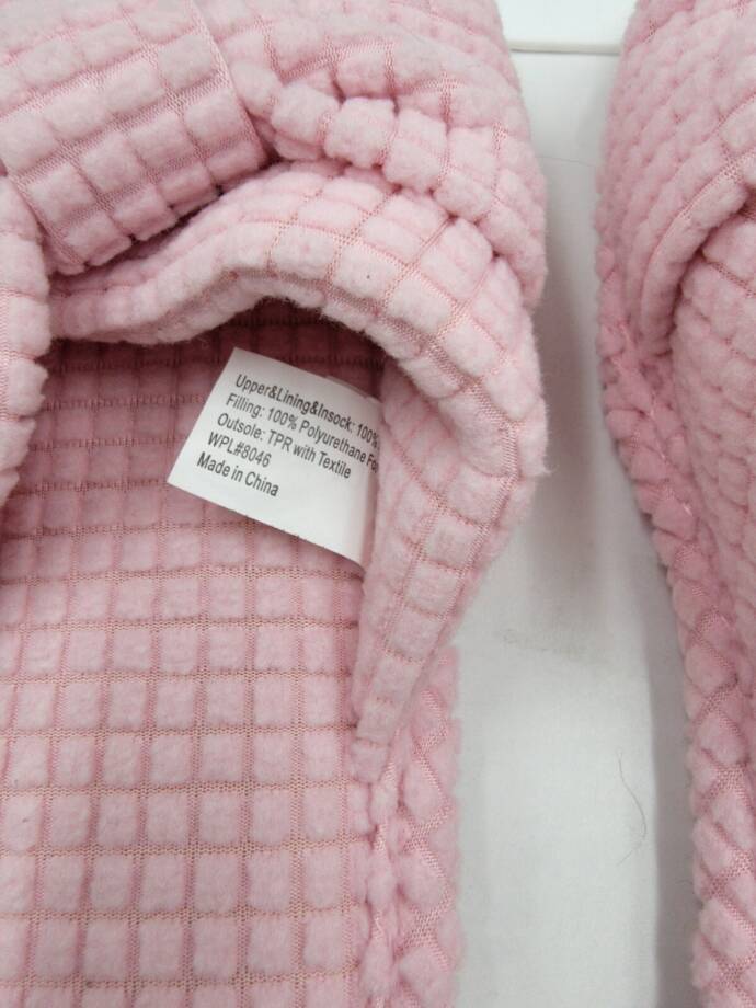 Charter Club Textured Knot-Top Slippers Women's S 5-6US Baby Shower Pink Slip On