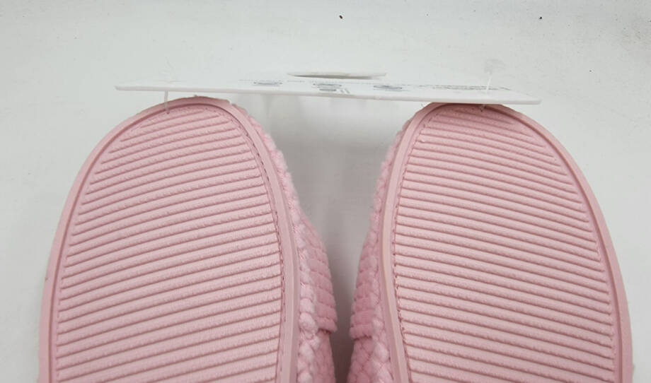 Charter Club Textured Knot-Top Slippers Women's S 5-6US Baby Shower Pink Slip On