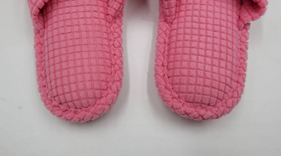 Charter Club Textured Knot-Top Slippers Women's S 5-6 US Pink Taffy Slip On