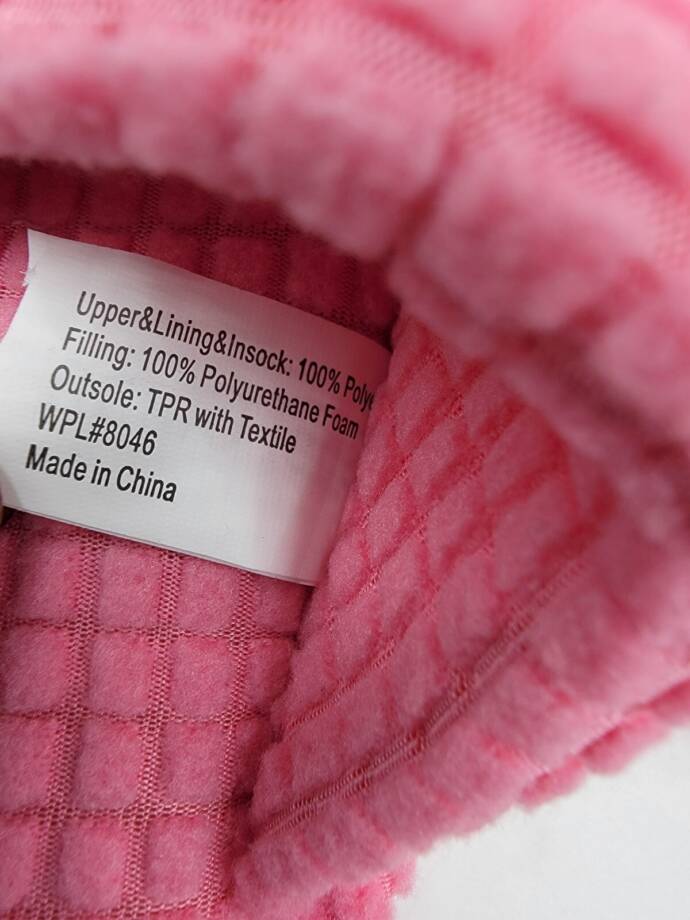 Charter Club Textured Knot-Top Slippers Women's S 5-6 US Pink Taffy Slip On