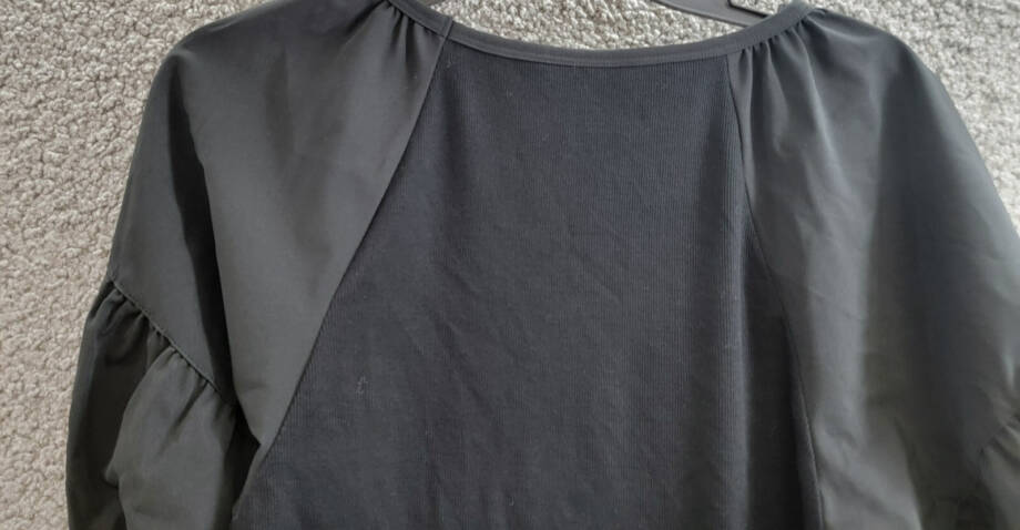 On 34th Trendy Plus Size Scoop-Neck Puff-Sleeve Top Women's 0X Black Pullover