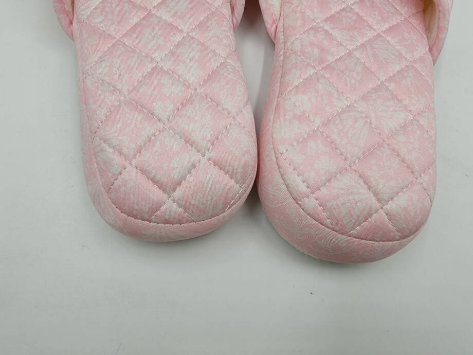 Charter Club Gingham-Print Bow-Top Slippers Women's XL 11-12 Orchid Pink Slip On