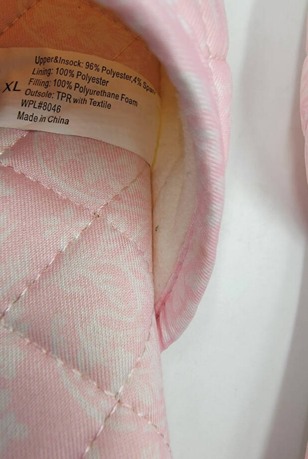 Charter Club Gingham-Print Bow-Top Slippers Women's XL 11-12 Orchid Pink Slip On