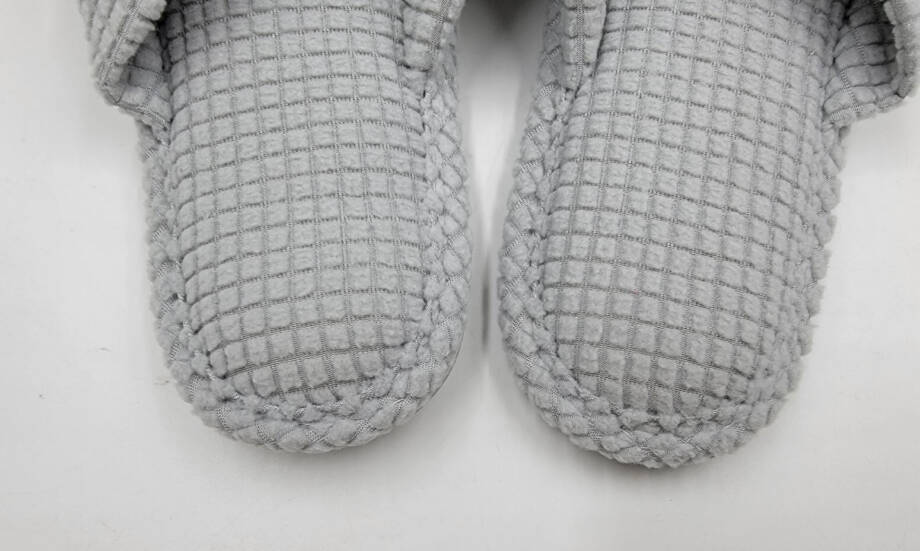 Charter Club Textured Knot-Top Slippers Women's M 7-8 US Sleep Gray Slip On