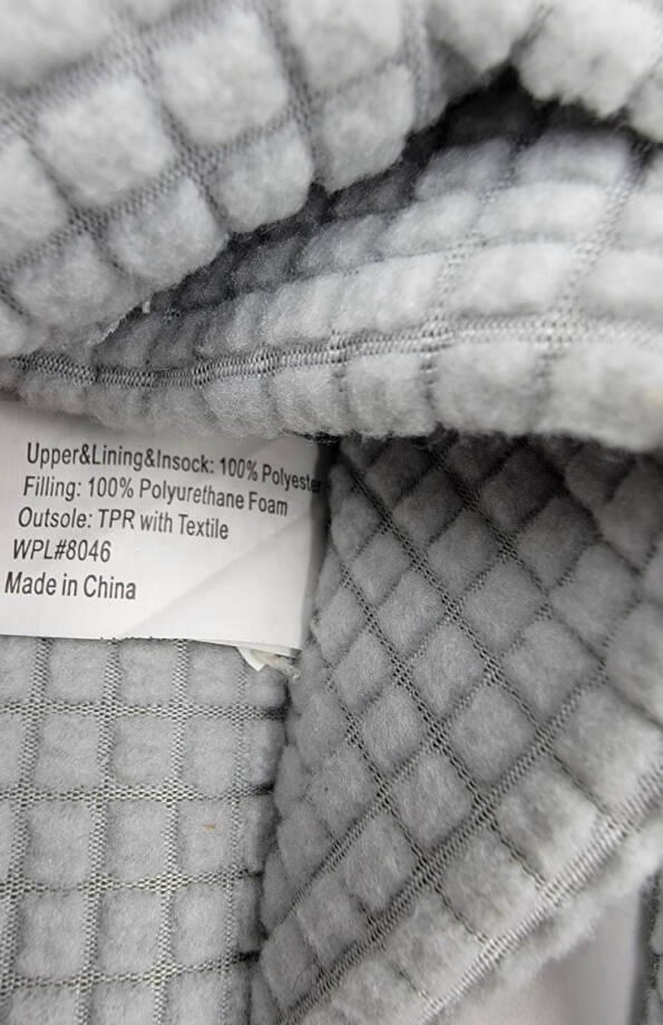 Charter Club Textured Knot-Top Slippers Women's M 7-8 US Sleep Gray Slip On