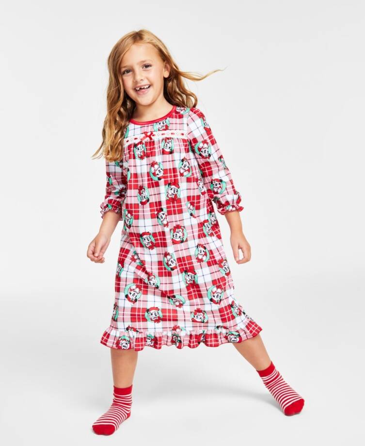 Disney Mickey Mouse Granny Nightgown Toddler Girls 3T Multi Crewneck Pullover