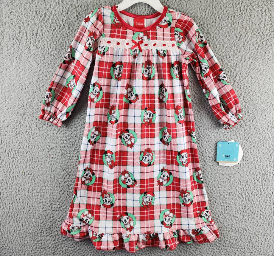 Disney Mickey Mouse Granny Nightgown Toddler Girls 3T Multi Crewneck Pullover