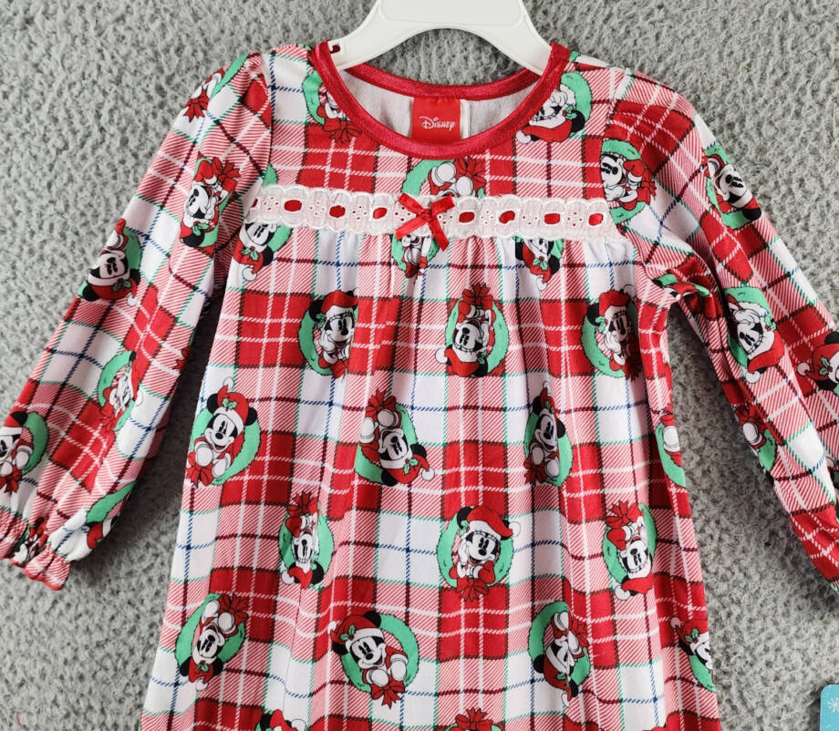 Disney Mickey Mouse Granny Nightgown Toddler Girls 3T Multi Crewneck Pullover