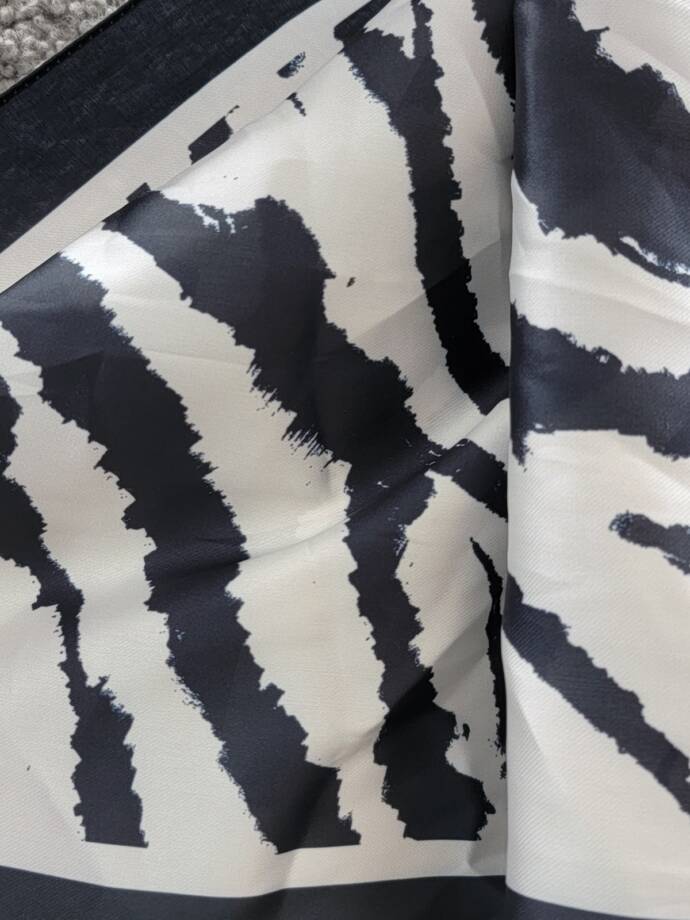 I.N.C. International Concepts Zebra Striped Square Scarf Women's O/S Black/White