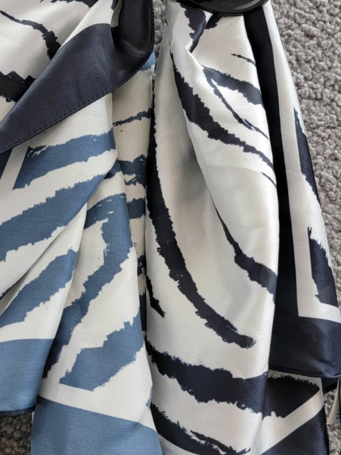 I.N.C. International Concepts Zebra Striped Square Scarf Women's O/S Black/White