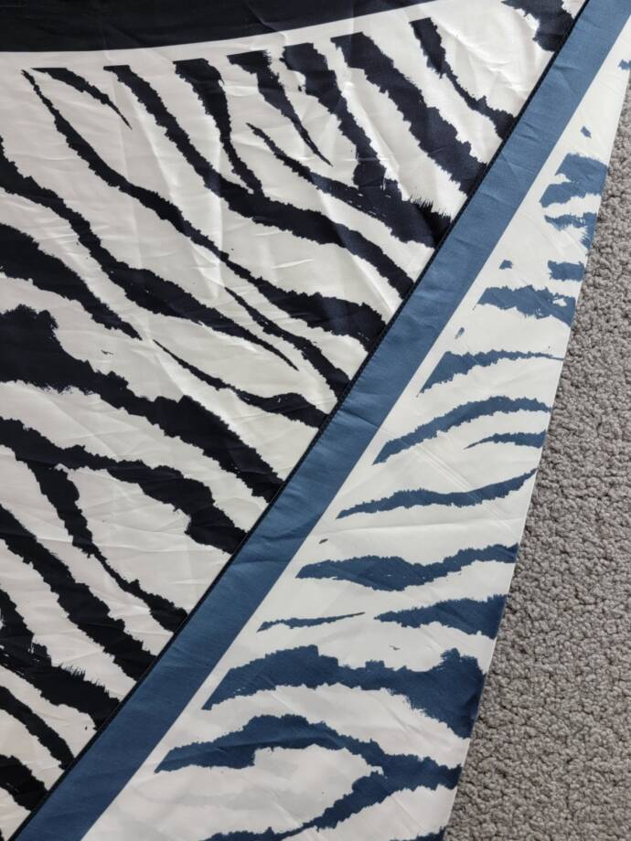 I.N.C. International Concepts Zebra Striped Square Scarf Women's O/S Black/White