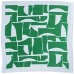 On 34th Abstract Geo Square Scarf Women's One Size Green/Blue