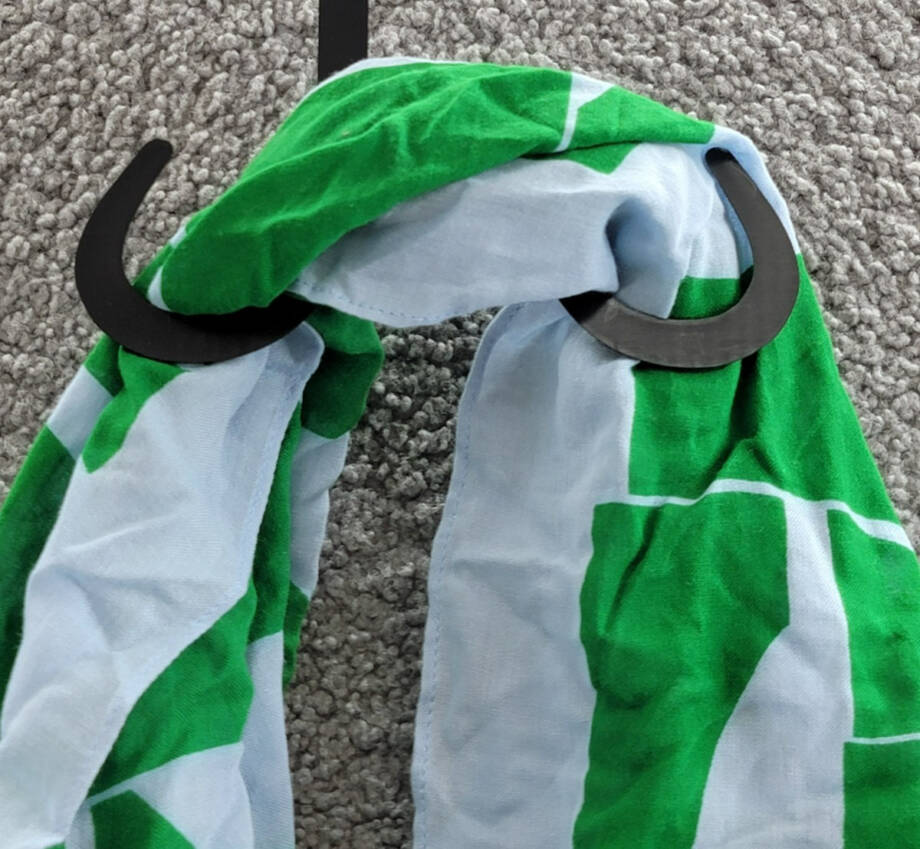 On 34th Abstract Geo Square Scarf Women's One Size Green/Blue