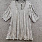 24seven Comfort Apparel Plus Size Scoop Neck Tunic Top Women's 2x Gray Pullover