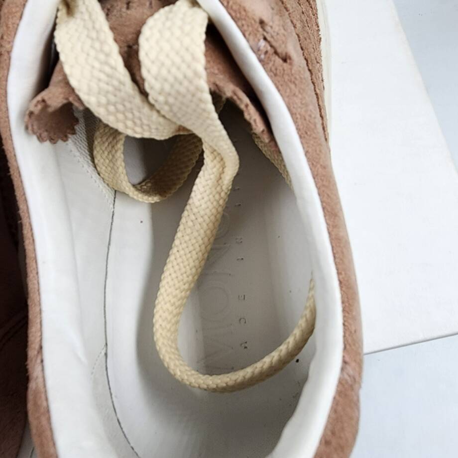 Moncler Monaco 2 Low Top Sneakers Women's 35/5US Light Pink Round Toe Lace Up