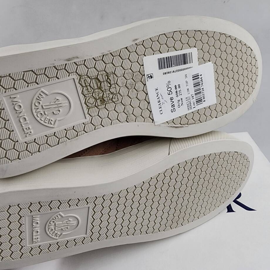 Moncler Monaco 2 Low Top Sneakers Women's 35/5US Light Pink Round Toe Lace Up