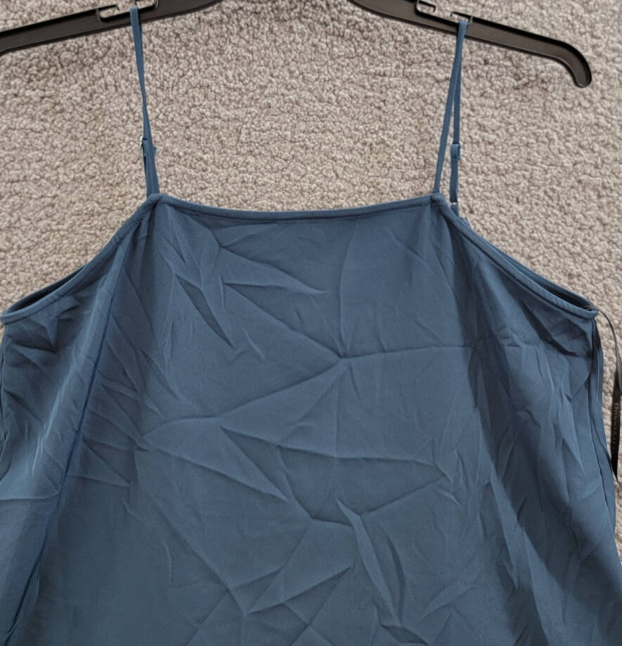 Donna Karan New York Spaghetti Strap Camisole Top Women's S Navy Adjustable