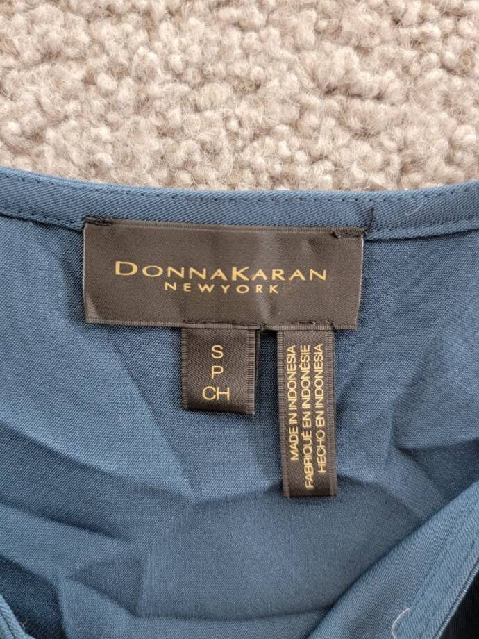 Donna Karan New York Spaghetti Strap Camisole Top Women's S Navy Adjustable