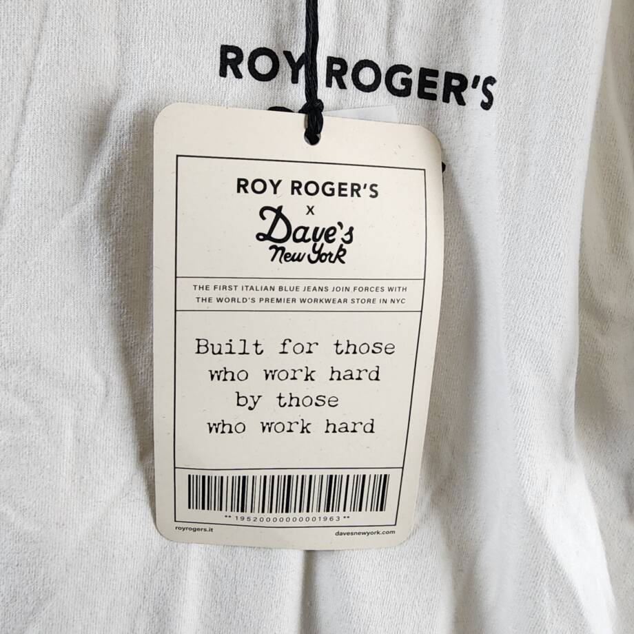 Roy Roger's X Dave's New York Industrial Print Tee Men's M White Crew Neck S/S