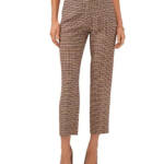 VINCE CAMUTO Tailored Straight Ankle Pants Women's 00 Multi Zip Fly Belt Loops