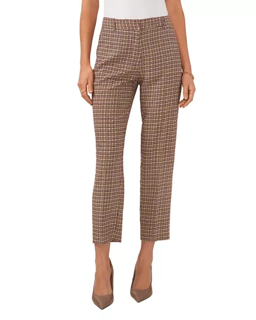 VINCE CAMUTO Tailored Straight Ankle Pants Women's 00 Multi Zip Fly Belt Loops