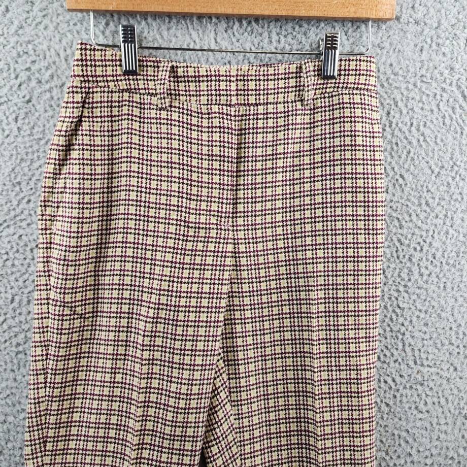 VINCE CAMUTO Tailored Straight Ankle Pants Women's 00 Multi Zip Fly Belt Loops