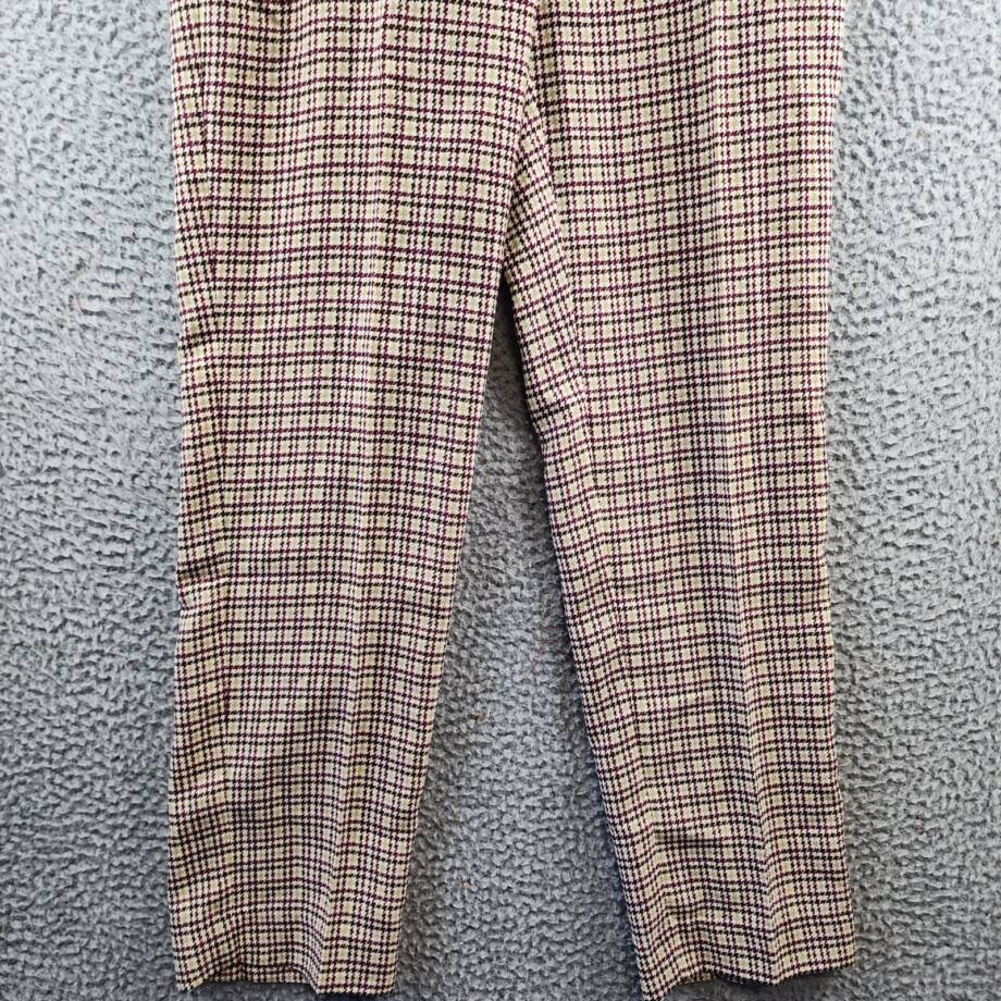 VINCE CAMUTO Tailored Straight Ankle Pants Women's 00 Multi Zip Fly Belt Loops