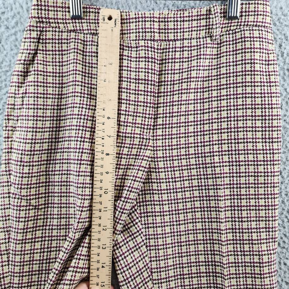 VINCE CAMUTO Tailored Straight Ankle Pants Women's 00 Multi Zip Fly Belt Loops