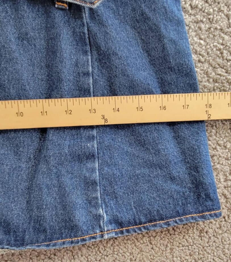 Lioness Anja Mini Skirt Women's XS Dark Denim Front Button & Side Buckle Closure