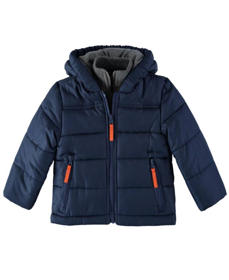 Rothschild Contrast Fleece Vestee Puffer Jacket Baby Boys 6-9Months Navy/Gray