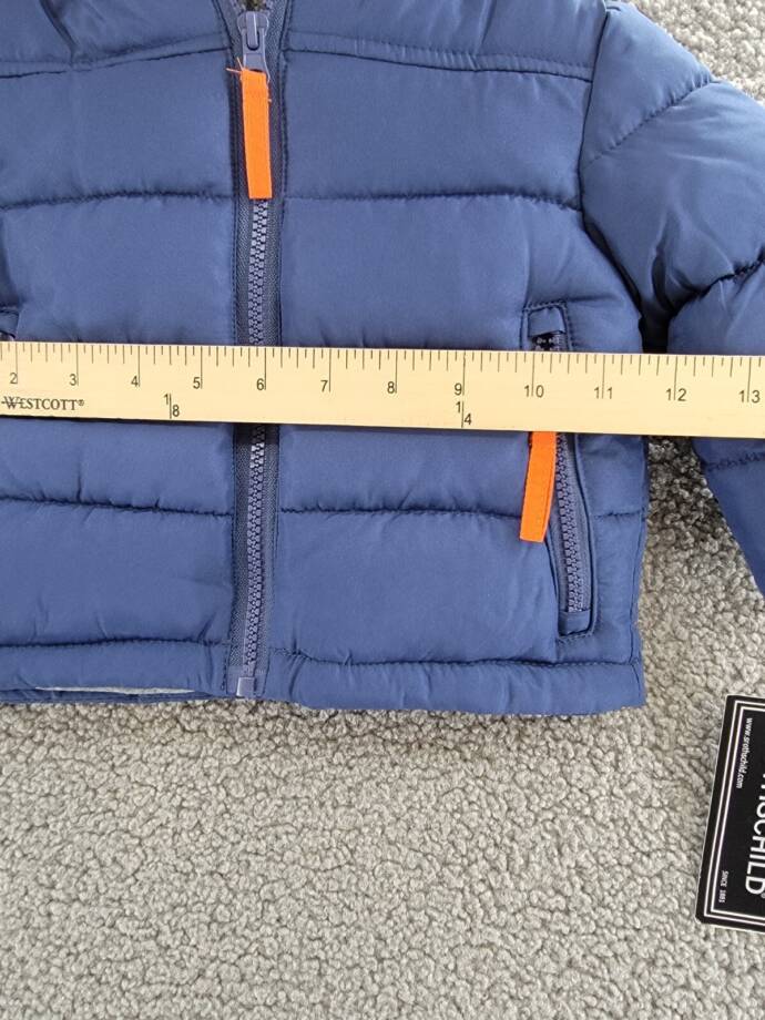 Rothschild Contrast Fleece Vestee Puffer Jacket Baby Boys 6-9Months Navy/Gray
