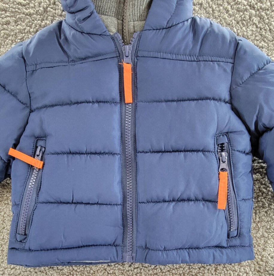 Rothschild Contrast Fleece Vestee Puffer Jacket Baby Boys 6-9Months Navy/Gray