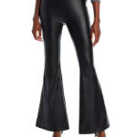 BAGATELLE.NYC Faux Leather Flare Leg Pants Women's XS Black Elastic Waist PullOn