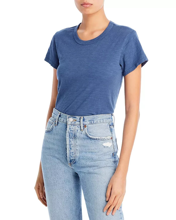 Wilt Baby Shrunken Crewneck Tee Women's XS Navy Heather Short Sleeve Pullover