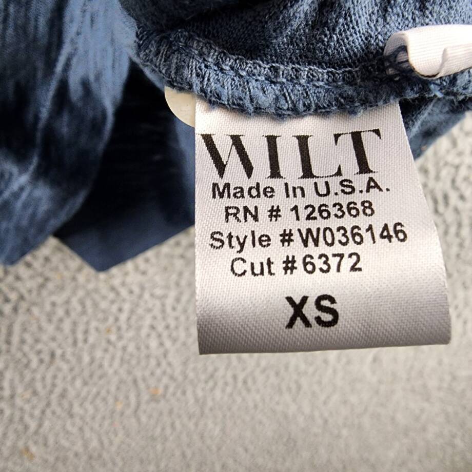 Wilt Baby Shrunken Crewneck Tee Women's XS Navy Heather Short Sleeve Pullover