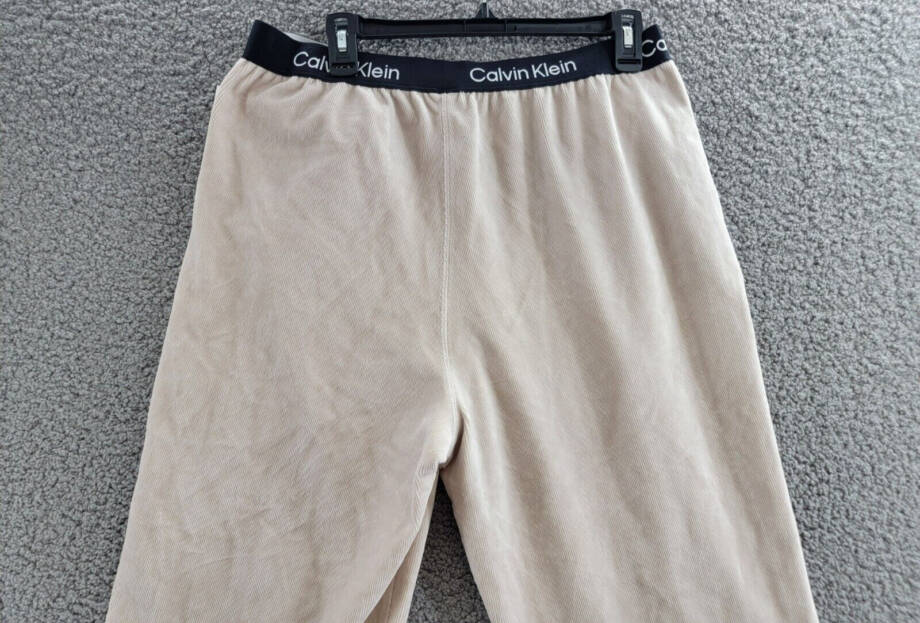 Calvin Klein Performance Velour Jogger Pants Women's Large Chalk White