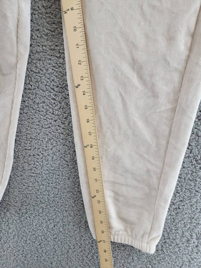 Calvin Klein Performance Velour Jogger Pants Women's Large Chalk White