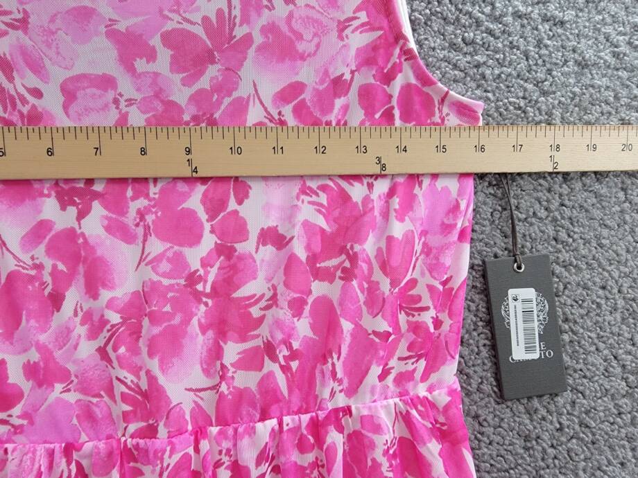 Vince Camuto Floral Ruffled Tiered Maxi Dress Women's S Daisy Daze Scoop Neck