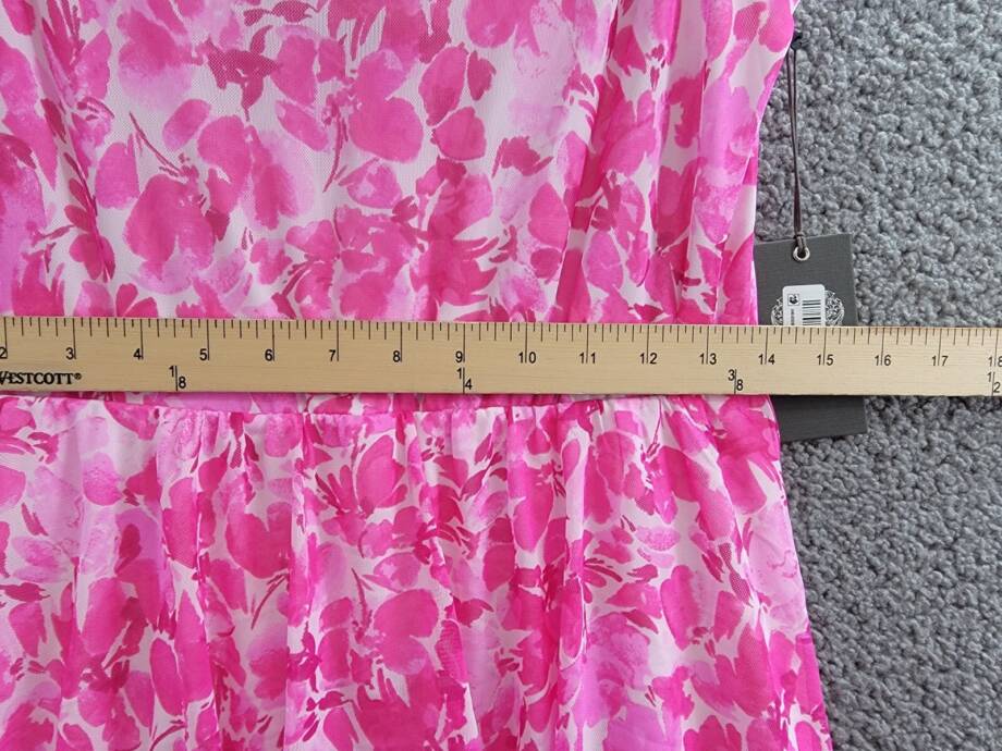 Vince Camuto Floral Ruffled Tiered Maxi Dress Women's S Daisy Daze Scoop Neck